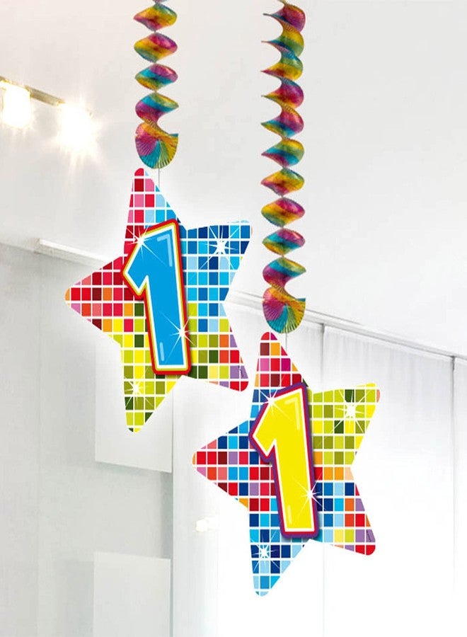Folat Dangling Cut-Outs Birthday Blocks 1 Year, Multi Color